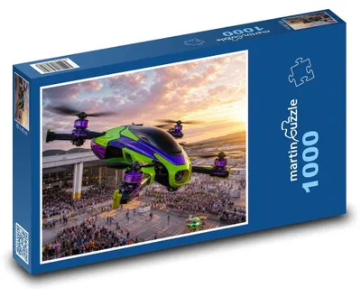 Produktbild von Puzzle 1000 Drohnenrennen am Flughafen - martinpuzzle