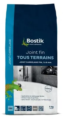 Image de Joint carrelage fin tous terrains blanc sac de 5kg - BOSTIK - 30121641
