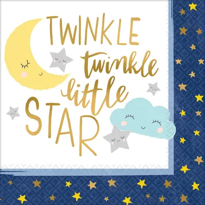 Produktbild von 16 Twinkle Little Star Servietten 33cm