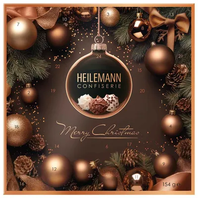 Produktbild von Heilemann Tisch-Adventskalender Mini-Pralinen, 154g