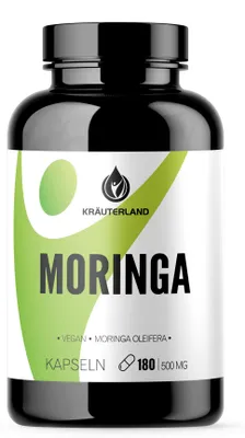 Produktbild von Kräuterland Moringa Kapseln 180 Stück vegan