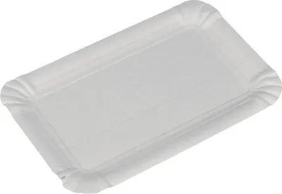 Produktbild von Pappteller, 10,5x16,5 cm, Weiß   | Packung (250 Stück)