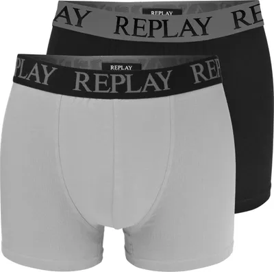 Produktbild von Replay 2er Set - Herren Boxershorts aus Baumwolle, Unterhosen für Männer, S