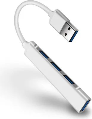 Zdjęcie produktu dla iBox IUH3FAS, USB 3.2 Gen 1 (3.1 Gen 1) Type-A, USB 3.0, 5000 Mbit/s, Biały, Kabel okrągły, 0,13 m