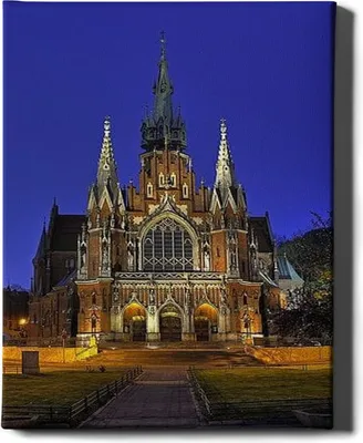 Obrázok produktu pre Ach, umenie! - Súprava na maľovanie podľa čísel - 40x50cm, s dreveným rámom a štetcami "Church" DIY
