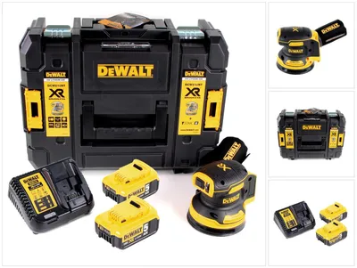 Obrázok produktu pre Akumulátorová náhodná orbitálna brúska DeWalt DCW 210 P2 Bezkartáčová 18 V 12 000 ot/min 125 mm + 2x akumulátor 5,0 Ah + 1x rýchlonabíjačka v TSTAK