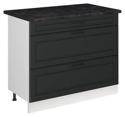 Immagine prodotto di Mobiletto base per cucina Vicco R-Line Antracite country/Bianco 100 cm piano di lavoro Antracite, Model 71516