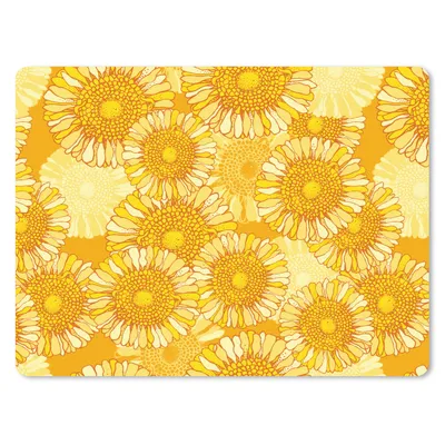 Produktbild von MuchoWow® Mauspad Mousepad Sonnenblume - Sommer - Muster - Blumen 23x19 cm - Mousepads - Maus Mat - Pad - Mausunterlage - Schreibtischunterlage - Mauspad