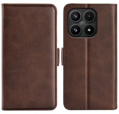 Productafbeelding van MobyDefend Hoesje - Geschikt voor Xiaomi 17  -  Luxe Wallet Book Case (Sluiting Zijkant) - Bruin
