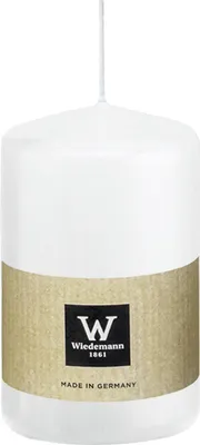 Produktbild von Stumpenkerze aus Paraffin, Weiß, Wiedemann, 80/58 mm, Brenndauer ca. 29h