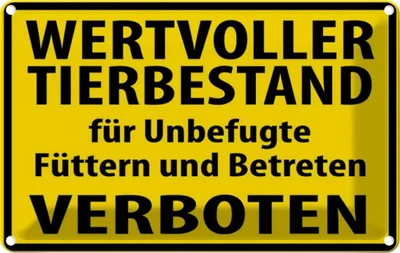 Produktbild von vianmo Blechschild 12x18 cm Wertvoller Tierbestand Warnschild Hinweisschild Tier Haustier Sicherheit Vorsicht