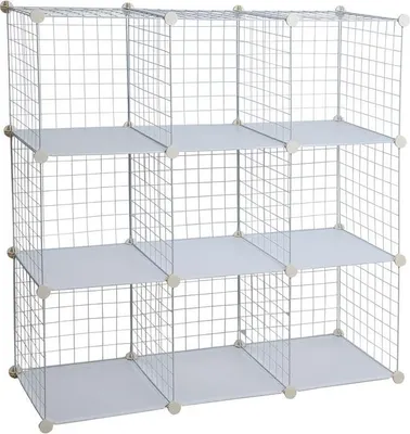 Produktbild von Regalsystem Gitter 9 Fächer ohne Türen