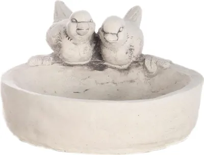 Image de Bain d'oiseaux en béton pour le jardin