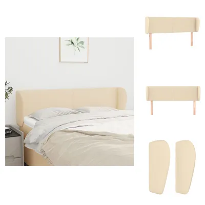 Produktbild von vidaXL Kopfteil mit Ohren Creme 147x23x78/88 cm Stoff -  Kopf- & Fußenden