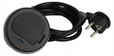 Produktbild von Design Light SINGLE BOX Möbelsteckdose 230V USB Schwarz
