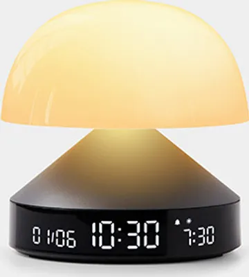 Zdjęcie produktu dla LEXON Mina Sunrise, Cyfrowy budzik, Okrągły, Szary, LCD, Bateria, 5 V