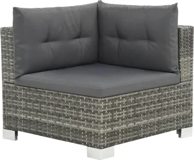 Immagine prodotto di vidaXL set da giardino da 10 pezzi con cuscini in rattan grigio