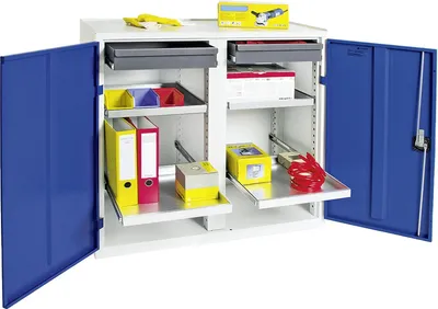 Immagine prodotto di Armadio per attrezzi 2 SL 4FB 1000x1000x500mm grigio/blu