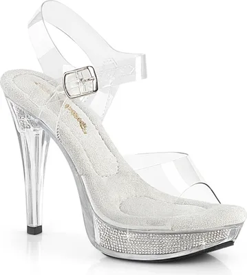 Produktbild von Fabulicious COCKTAIL-508SRSI Sandalen Transparent - Silber EU 44