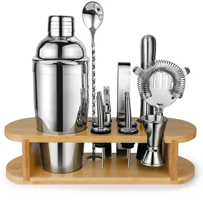 Image de Set à cocktails shaker bar - 750 ml - Inox - Avec support