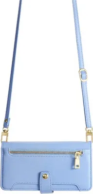 Produktbild von Kunstleder Hülle für Xiaomi Redmi 15C 5G / 4G mit Zipper Wallet & Kette Blau
