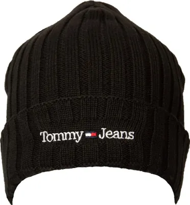 Obrázek produktu pro TOMMY JEANS - Pánská žebrovaná čepice s lineárním logem - Velikost One size