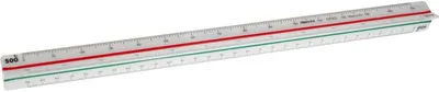 Produktbild von Dreikantmaßstab Architekt 4 Kunststoff 30cm weiß Packung mit 10 Stück