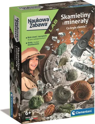 Zdjęcie produktu dla Clementoni Naukowa Zabawa Skamieliny i Minerały Zestaw 50866