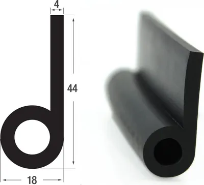 Produktbild von NP6 Notenprofil EPDM Kederprofil Gummi Profil Keder Dichtprofil Dichtungsprofil Gummi