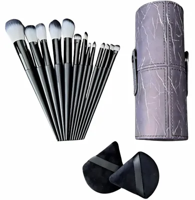 Produktbild von Make-up-Pinselset mit Etui ZU - 40192 - Schwarz KP40192
