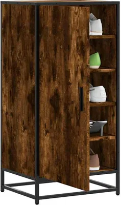 Immagine prodotto di vidaXL Portascarpe in rovere affumicato 48x38x97,5 cm Materiale a base di legno