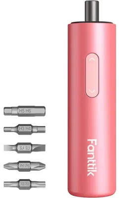 Zdjęcie produktu dla Wkrętarka akumulatorowa NEX S1 Capsule, 3,7V, 5Nm, 320 obr./min, bity magnetyczne 1/4 cala, oświetlenie LED, kolor różowy