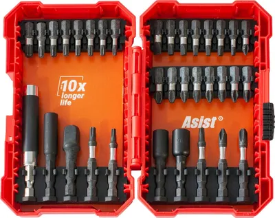 Produktbild von 34-teiliges Set mit Drehmomentschraubendreherbits und Verlängerungen ASIST AR35-1001