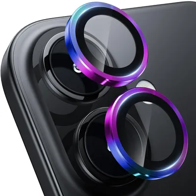 Immagine prodotto di Per Apple iPhone 16 / 16 Plus Fotocamera ad anello in alluminio + vetro duro temperato H9 colorato