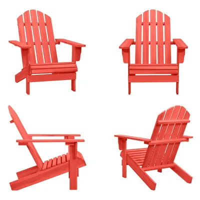 Image de vidaXL Adirondack chaise de jardin en bois massif sapin rouge - Chaise de jardin - Chaises de jardin - Chaise d'extérieur