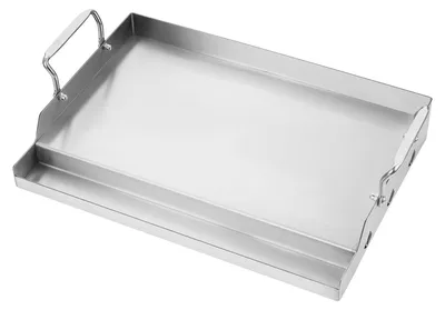 Productafbeelding van Universele RVS Grillplaat voor Gas- en Houtskoolgrills