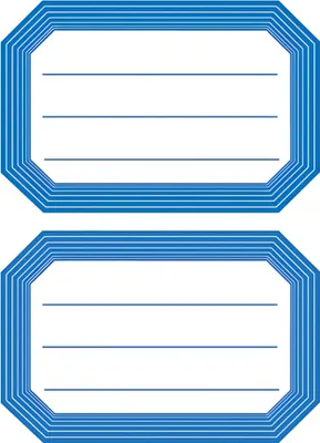 Produktbild von HERMA Buchetiketten blaue Randgestaltung 82 x 55 mm 6 Blatt à 2 Etiketten