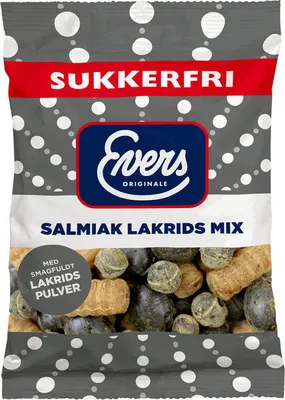 Produktbild von Evers Salmiak Lakrids Mix Zuckerfrei 70g - Lakritz Bonbons