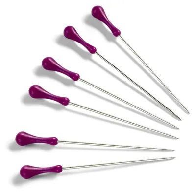 Produktbild von Stecknadel mit Kunststoffgriff 0,58 x 38 mm silber-violett