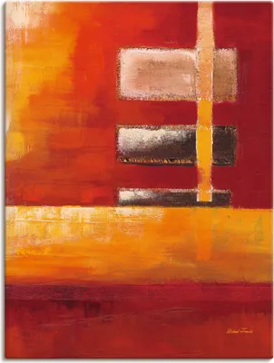 Produktbild von ARTland Leinwandbild Felder II - Abstrakt Größe: 45x60 cm