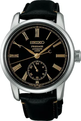 Produktbild von Herren Automatik Uhr, Urushi Zifferblatt, Schwarz - Seiko Presage Modell: SPB499J1