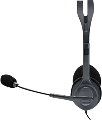 Obrázok produktu pre Logitech H111, Kábel, Kancelária / call centrum, 20 - 20000 Hz, 74 g, Slúchadlá s mikrofónom, Čierna