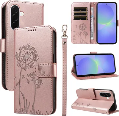Produktbild von Samsung Galaxy A37 Hülle - Coverup Pusteblume Klapphülle - Roségold