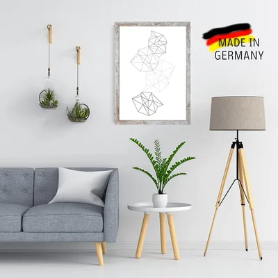 Produktbild von Bilderrahmen Vintage Weiss CLAMARO Collage nach Maß Holz Modern eckig M3016, Größe:60x90