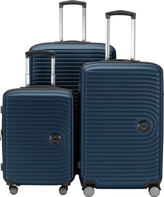 Produktbild von HAUPTSTADTKOFFER - Mitte - Koffer-Set 3 Trolley Hartschale, TSA, XXL Erweiterung, 4 Rollen (S, M & L),Dunkelblau