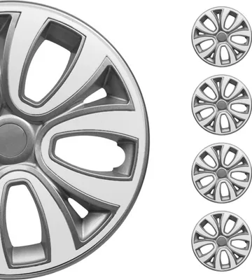 Produktbild von Radkappen 16 zoll Grau & Weiß 4tlg satz