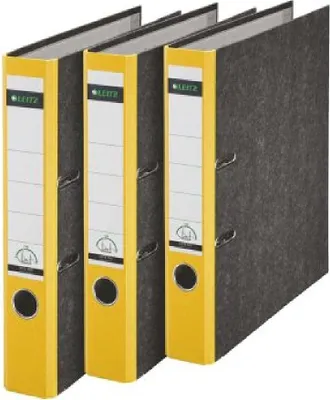 Produktbild von Leitz Qualitäts-Ordner, 3er-Pack, Wolkenmarmor-Papier, A4, 5,2 cm Rückenbreite,