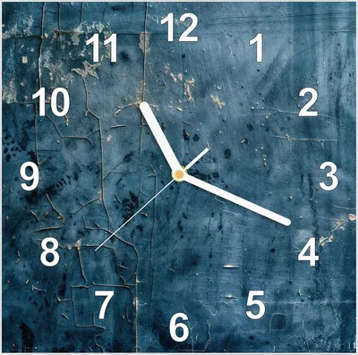 Produktbild von Wanduhr aus Glas mit Motiv Verwitterte Wand- 30 x 30 cm - inkl. Aufhängesystem