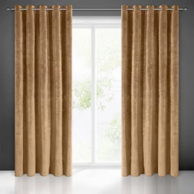 Produktbild von Eurofirany 366816, Durchscheinend, Hellbraun, Einfarbig, Polyester, Öse, 290 g/m²