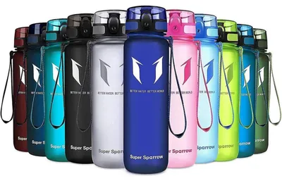 Produktbild von Trinkflasche Tritan Wasserflasche 750 ml Methylblau BPA-frei